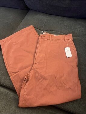Old Navy Twill Cropped Pants in Pink Mauve
